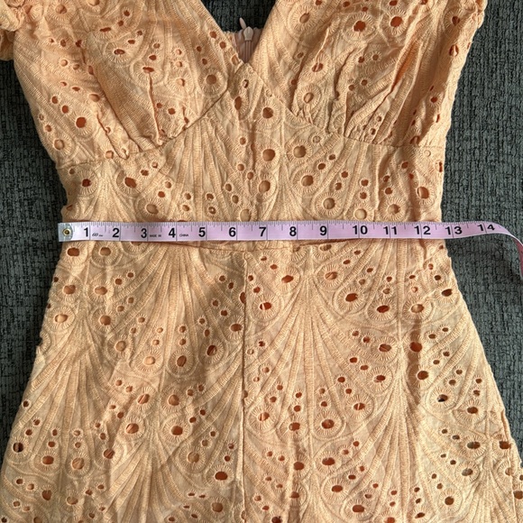 Chicways | Women’s Small | Orange Eyelet Romper Jumpsuit - Picture 8 of 10